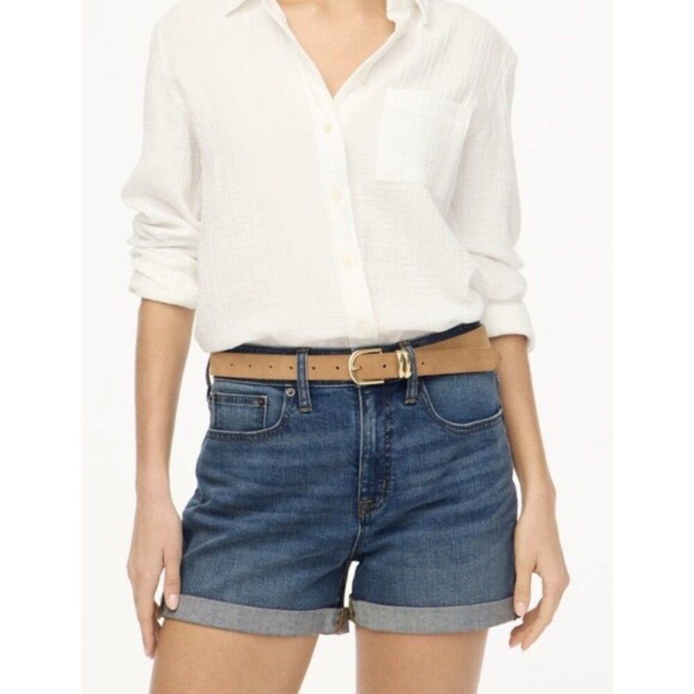 J Crew Women’s Blue Denim Shorts‎ Fits 33” Size 10 Jean Shorts NWT